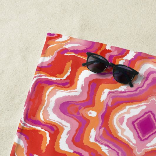 Subtile Community Lesbian Pride Flag Strandtuch (Beispiel)