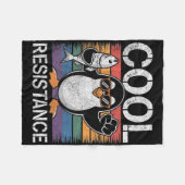 Subtile Coole Widerstandskraft - Pinguin - Protest Fleecedecke (Vorderseite (Horizontal))