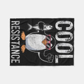 Subtile Coole Widerstandskraft - Pinguin - Protest Fleecedecke (Vorderseite (Horizontal))