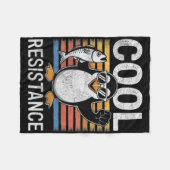 Subtile Coole Widerstandskraft - Pinguin - Protest Fleecedecke (Vorderseite (Horizontal))