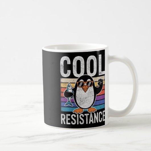 Subtile Coole Widerstandskraft - Pinguin - Protest Kaffeetasse (Rechts)