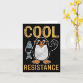 Subtile Coole Widerstandskraft - Pinguin - Protest Karte (Gelbe Blume)