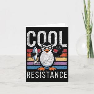 Subtile Coole Widerstandskraft - Pinguin - Protest Karte