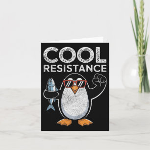 Subtile Coole Widerstandskraft - Pinguin - Protest Karte
