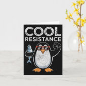 Subtile Coole Widerstandskraft - Pinguin - Protest Karte (Gelbe Blume)