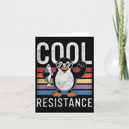 Subtile Coole Widerstandskraft - Pinguin - Protest Karte (Vorderseite)
