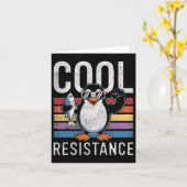 Subtile Coole Widerstandskraft - Pinguin - Protest Karte (Gelbe Blume)