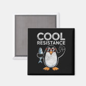 Subtile Coole Widerstandskraft - Pinguin - Protest Magnet (Vorderseite/Rückseite)