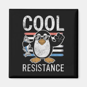 Subtile Coole Widerstandskraft - Pinguin - Protest Magnet