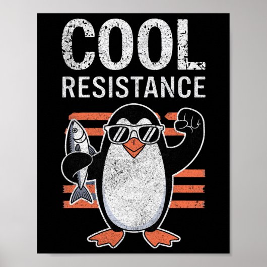Subtile Coole Widerstandskraft - Pinguin - Protest Poster (Vorne)