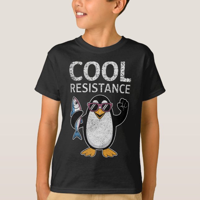 Subtile Coole Widerstandskraft - Pinguin - Protest T-Shirt (Vorderseite)