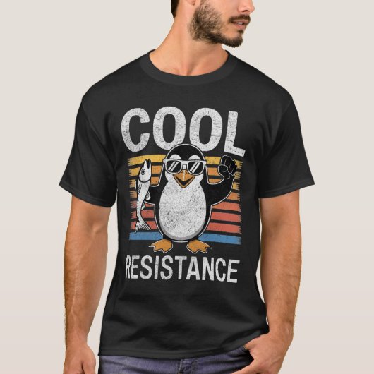 Subtile Coole Widerstandskraft - Pinguin - Protest T-Shirt (Vorderseite)