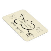 Subtile Cream Calligraphy Hearts Save the Date Magnet (Rechte Seite)
