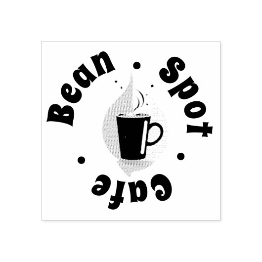 Subtile Design Coffee Tasse Loyalty Café Gummistempel (Prägung)