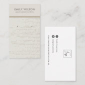 SUBTILE EIGENSTUDIERENDE EIERKARTE VISITENKARTE (Vorne/Hinten)