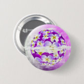 Subtile, einfache Violett-Pansy-Blume Button (Vorne & Hinten)