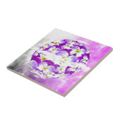 Subtile, einfache Violett-Pansy-Blume Fliese (Seite)