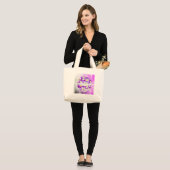Subtile, einfache Violett-Pansy-Blume Jumbo Stoffbeutel (Vorderseite (Model))