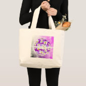 Subtile, einfache Violett-Pansy-Blume Jumbo Stoffbeutel (Vorderseite (Produkt))