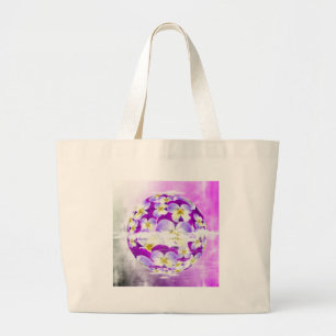 Subtile, einfache Violett-Pansy-Blume Jumbo Stoffbeutel