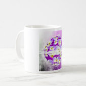 Subtile, einfache Violett-Pansy-Blume Kaffeetasse (Vorderseite Links)