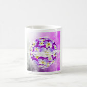 Subtile, einfache Violett-Pansy-Blume Kaffeetasse (Mittel)