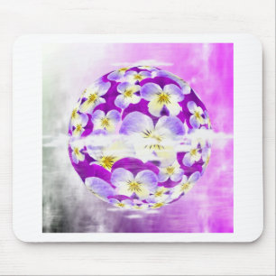 Subtile, einfache Violett-Pansy-Blume Mousepad