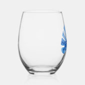 Subtile elegante Bezeichnung, Cobalt Tropical Mons Weinglas Ohne Stiel (Rechts)