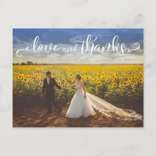 Subtile, elegante Hochzeits-Liebe und Dankeschön-T Postkarte