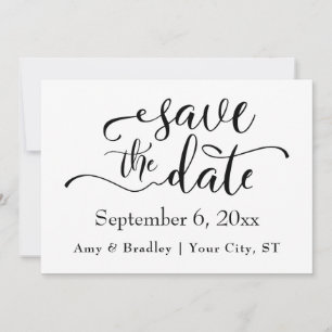 Subtile Elegante Typografie Schwarzer Text Save th Save The Date