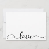 Subtile Elegante Typografie Schwarzer Text Save th The Date (Rückseite)