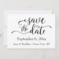 Subtile Elegante Typografie Schwarzer Text Save th