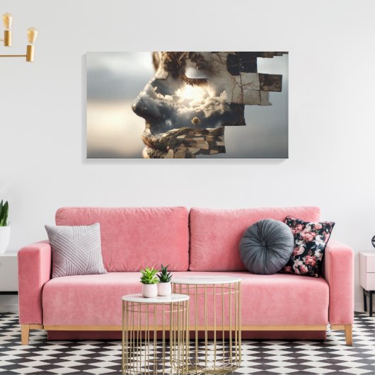 subtile Erscheinung Leinwanddruck (Insitu (Wohnzimmer))
