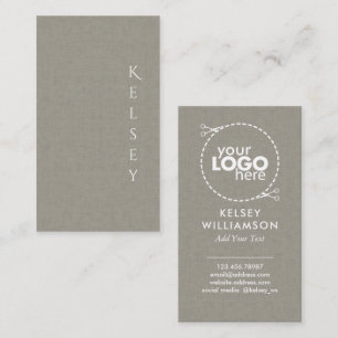 Subtile Fabric Elegante Logo Business Card Visitenkarte