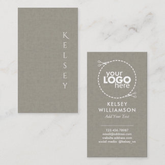 Subtile Fabric Elegante Logo Business Card Visitenkarte