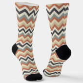 Subtile Farben und Zigzag Muster Socken (Gewinkelt)