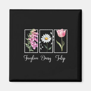 Subtile floral Anti Trump Resist Protest Foxglove  Magnet