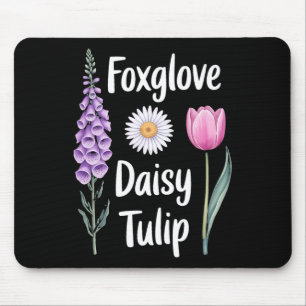 Subtile floral Anti-Trump Shirt Blume-foxglove Da Mousepad