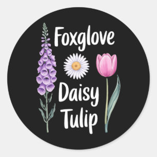 Subtile floral Anti-Trump Shirt Blume-foxglove Da Runder Aufkleber