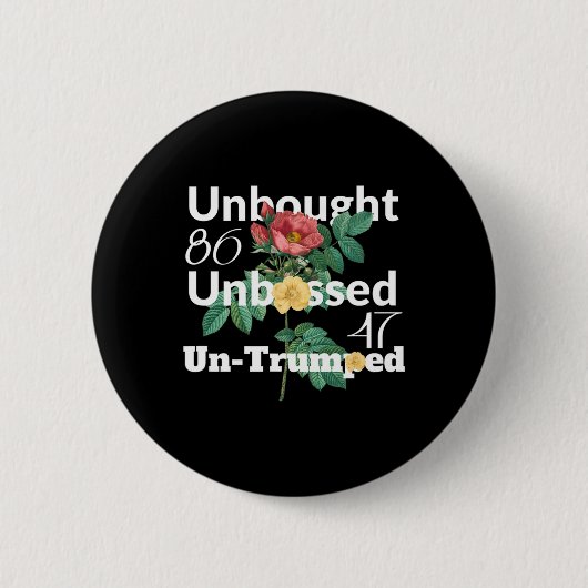 Subtile Floral unverkauft, unbesessen, ungetrübt. Button (Vorderseite)