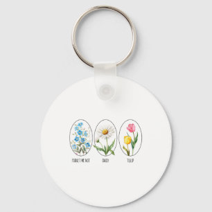Subtile florale 8647 Trump-Blume vergessen mich ni Schlüsselanhänger