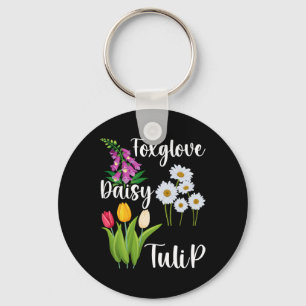 Subtile florale Anti-Trump-Blumen Fingerhut Gänseb Schlüsselanhänger
