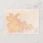 Subtile Freesia Blume Hochzeitsempfehlung Begleitkarte (Rückseite)