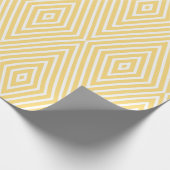 Subtile gelbe geometrische Textur Geschenkpapier (Ecke)