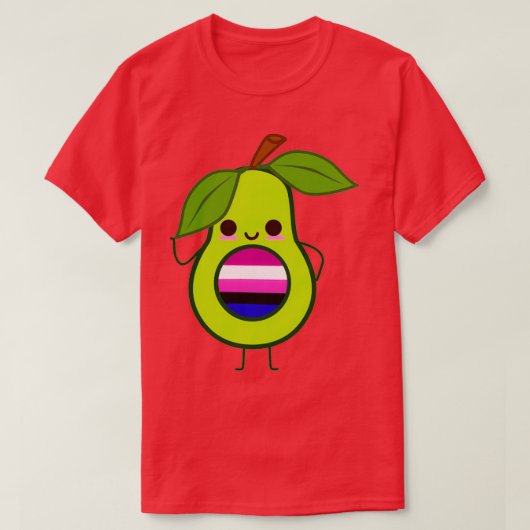 Subtile Genderfluid Avocado genderfluid avocado ge T-Shirt (Design vorne)