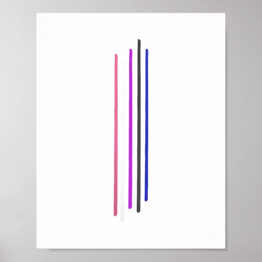 Subtile Genderfluid-Pride GenderFluid-Flag Poster (Vorne)