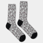Subtile Geo-Sterne & Dreiecke – Grau Socken (Rechts)