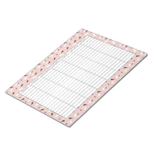 Subtile Geo-Sterne und -Dreiecke – Rosa Notizblock