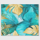 Subtile Gold Accent Watercolor Design Geschenkpapier (Flach)