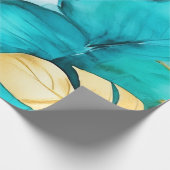 Subtile Gold Accent Watercolor Design Geschenkpapier (Ecke)